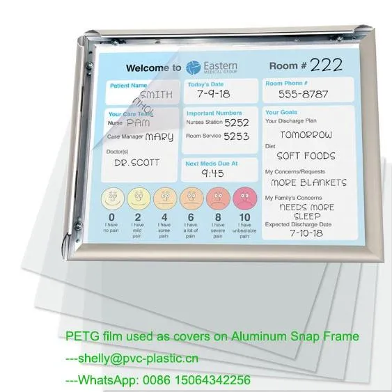 PETG Kouvri Pou ankadreman aliminyòm SNAP